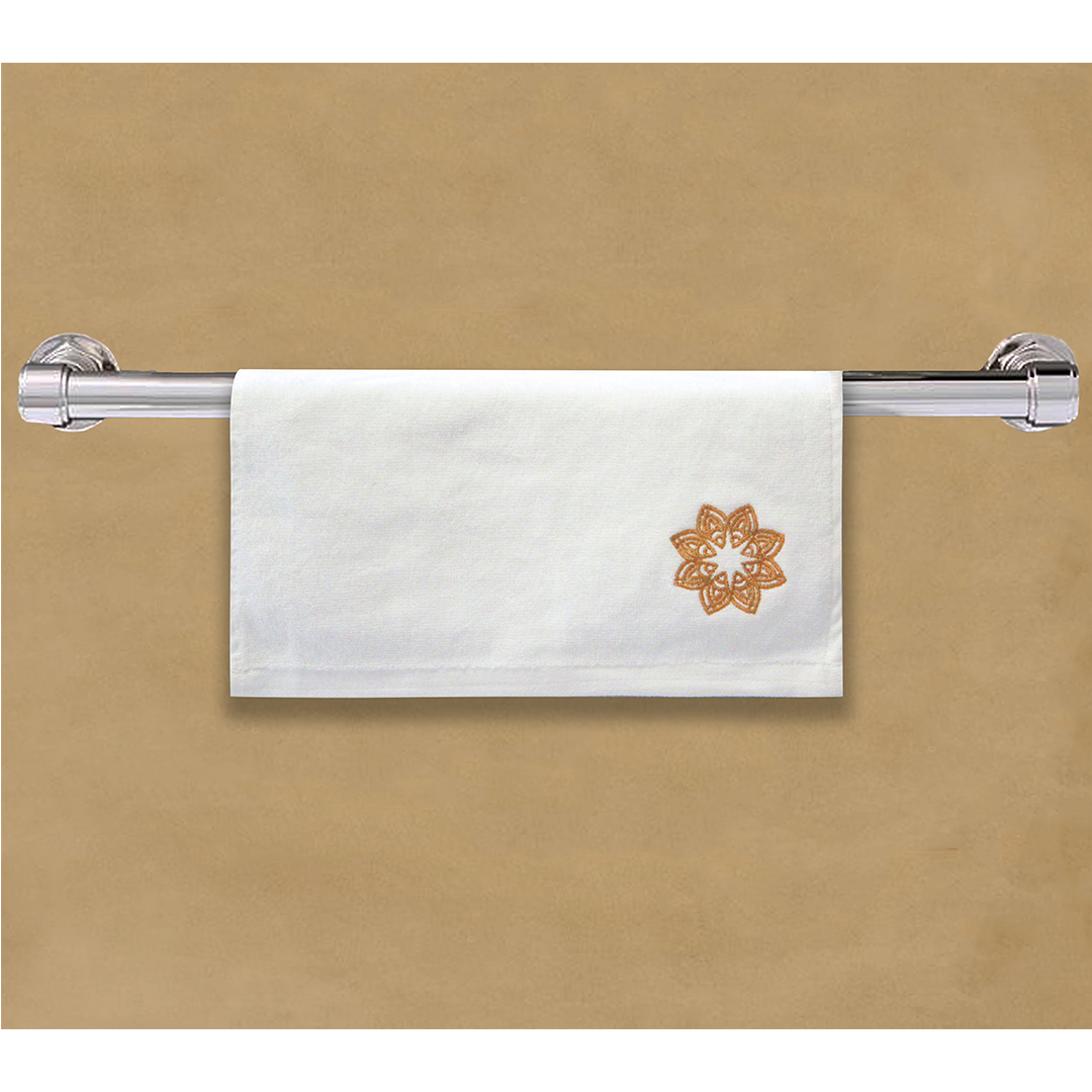 Golden Embroidered  Towel